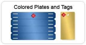 Colored Metal Plates and Tags